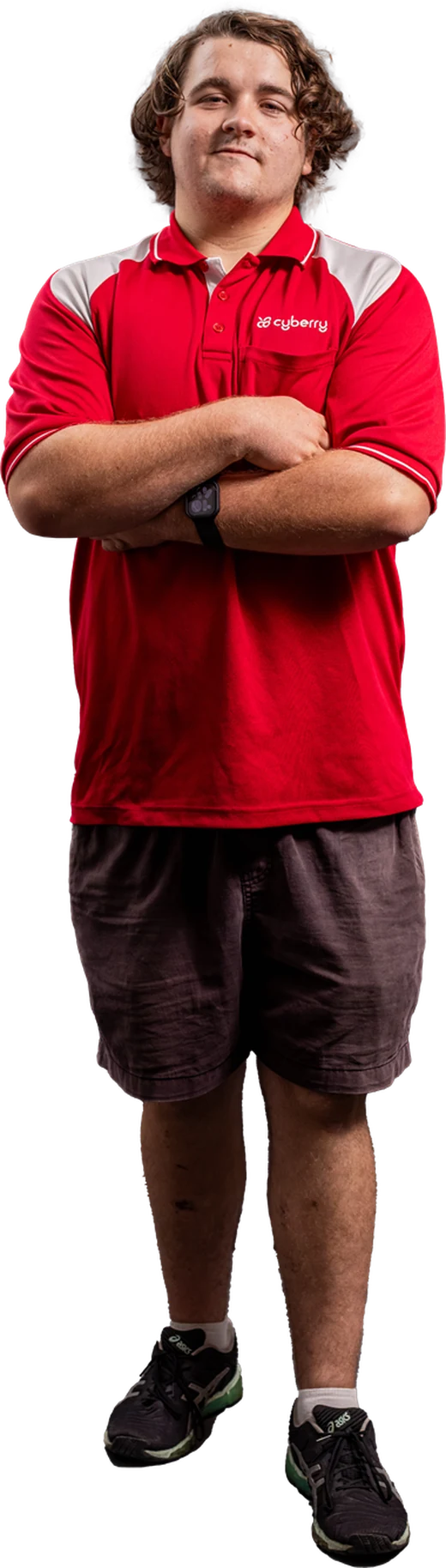 Sunny from the Cyberry technology team, arms crossed