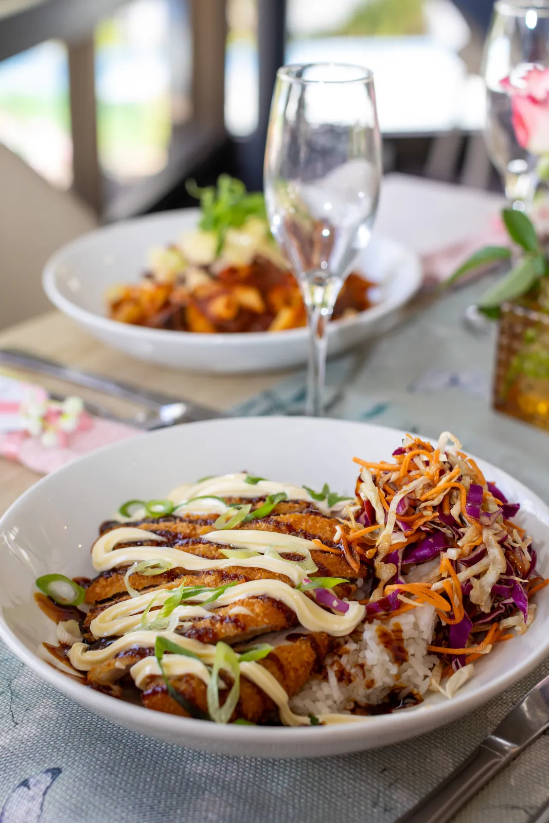 Chicken katsu bowl photographed for the Mother's Day menu