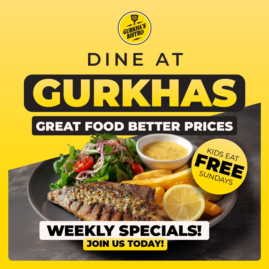 Dine at Gurkhas Bistro weekly specials artwork