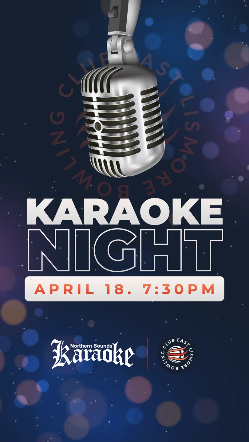 Karaoke Night in-venue portrait screen artwork